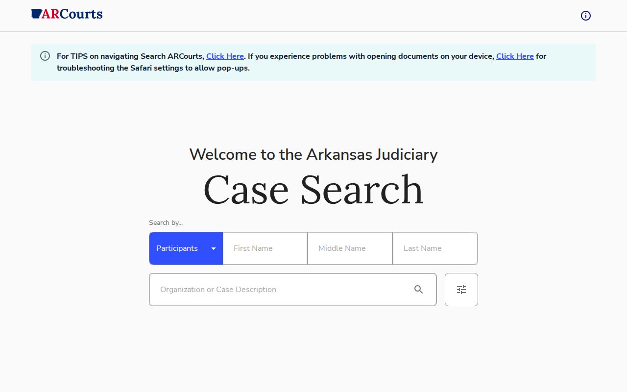 Search ARCourts disposition lookup for Craighead County booking cases
